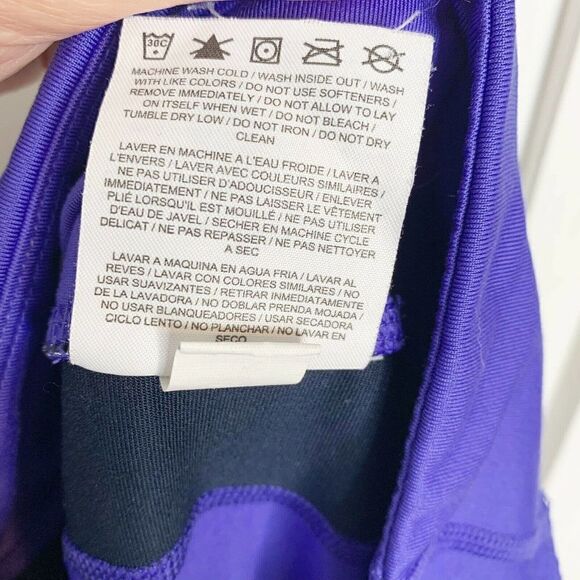 Nike Dri-Fit Women’s Capri Purple/Periwinkle Running Leggings Small Drawstring - Picture 9 of 10